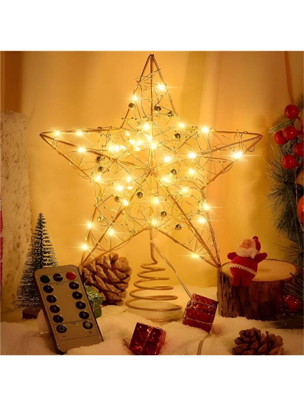 Christmas Tree Topper, 40 Light Tree Topper Star, Christmas Tree Topper Lighted